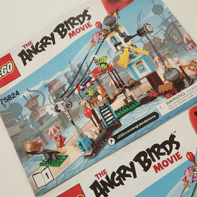LEGO The Angry Birds Movie Instruction Manuals  # 75824 MANUALS ONLY - FLAWS