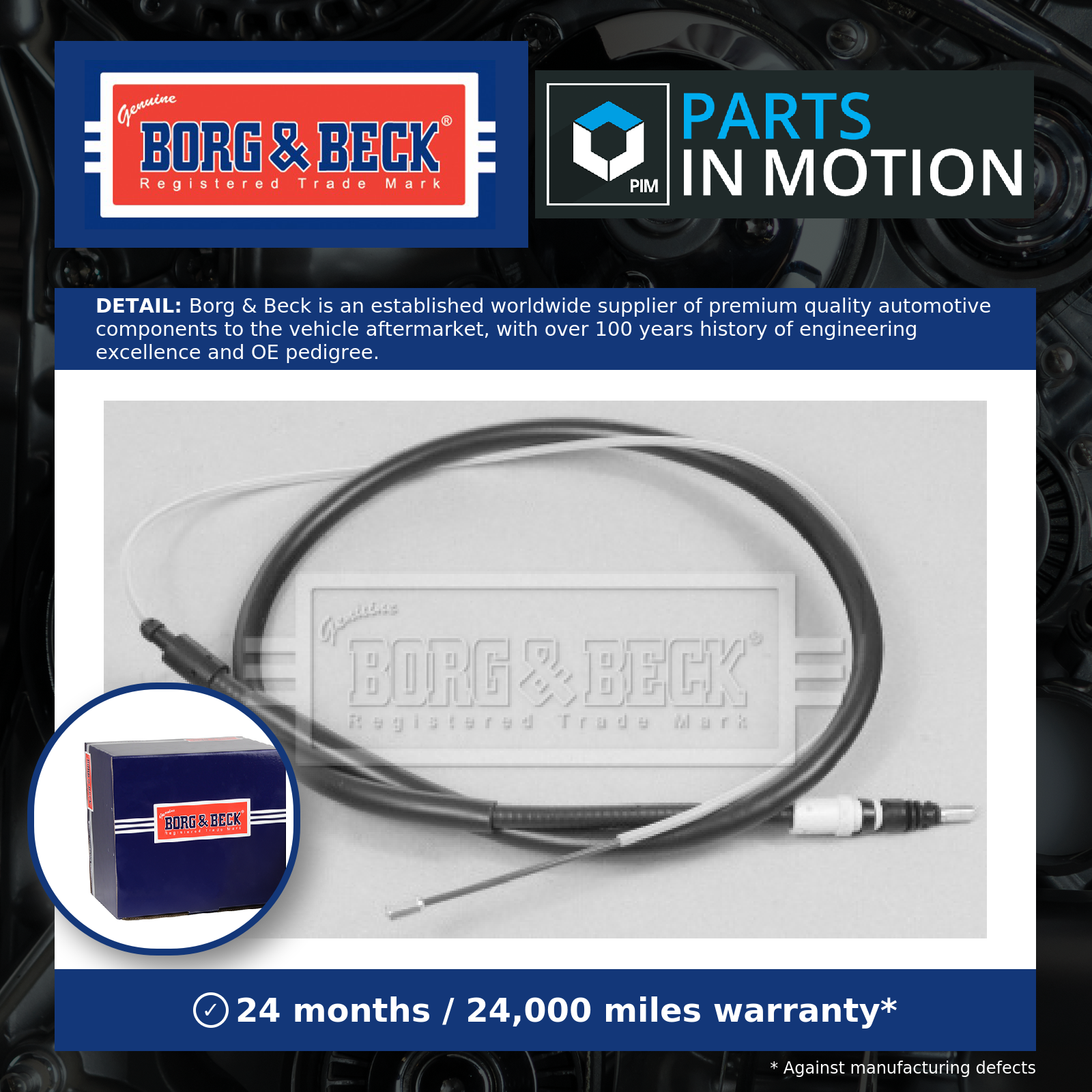Handbrake Cable fits CITROEN C4 LA, Mk1 2.0D Rear 04 to 10 Hand Brake Parking
