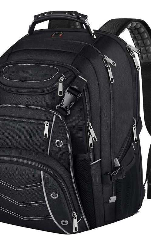 Extra Large Laptop Backpack Many Compartments RFID Black TSA  School Travel
