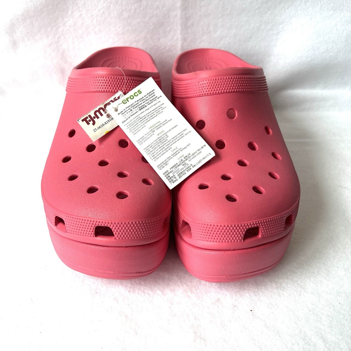 Crocs Siren Chunky Platform Clog Shoes Mens Size 13 Hot Pink 