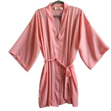 Victoria's Secret VTG Gold Label Kimono Belted Loungewear Women's OS Peach Y2K