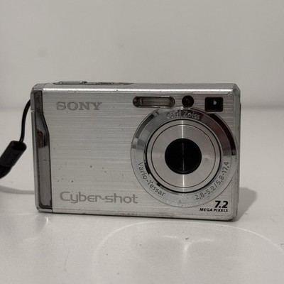 Sony Cybershot DSC W80 Silver compact Digital Camera TESTED Working
