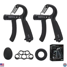 Grip Strength Trainer, Hand Gripper Strengthener Set 5-Pack: Adjustable Hand