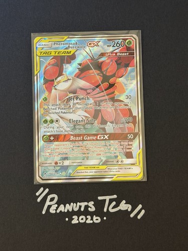Pokemon TCG Pheromosa & Buzzwole GX 192/214 SM Unbroken Bonds TAG TEAM FA