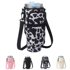 Water Bottle Carrier Bag with Handle Leopard
