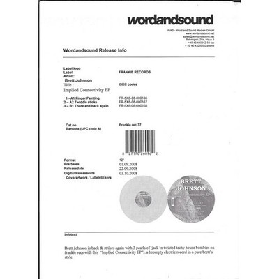 Brett Johnson - Implied Connectivity EP (Vinyl 12'' - 2008 - DE - Original)