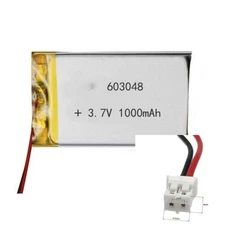 3.7V 1000Mah 603048 Li-Ion Li-Polymer Li Battery 2.0 JST 2Pin For GPS