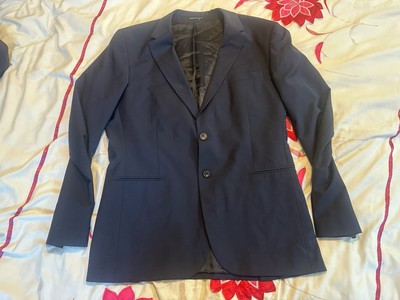 Reiss Hope Wollmischung Smart Travel Formal Blazer Jacke - Navy Blau - Größe 42R