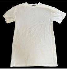 ZARA Trafaluc White   T-Shirt Dress –tunic SizeM Casual Relaxed Fit 