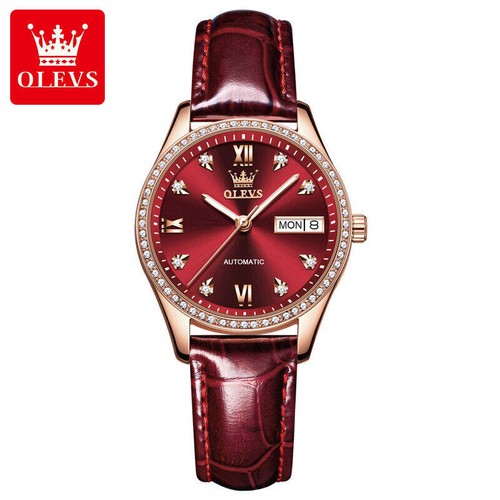 OLEVS Automatic Mechanical Watch Date Week Waterproof Women's Wristwatches - Picture 8 of 15