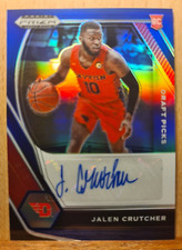 Jalen Crutcher #DP-JCR # 006/149 2021 Prizm Draft Picks Blue Auto PRIZM PUR11A
