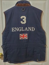 Rare Polo Ralph Lauren Vest Blue/Navy/Red Leather Pony