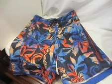 SPEEDO Black orange blue board short swim MEN M