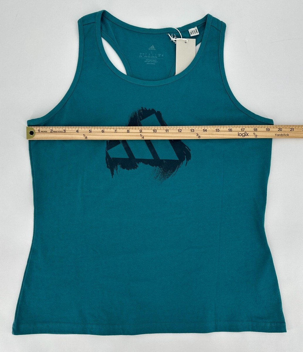 ウェア 90s~00s old adidas tank top Adidas Tank Top Womens Large Teal 3 Bar Logo Athleisure