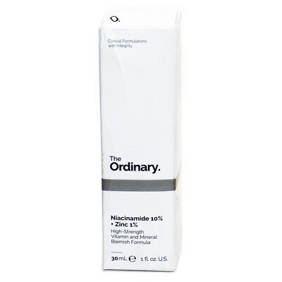 The Ordinary Niacinamide 10% + Zinc 1% Smoothing Serum Blemish Prone Skin 1oz