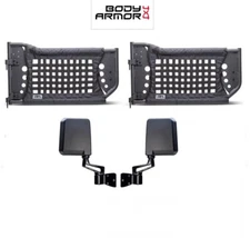 Body Armor 4X4 GEN 3 Front Trail Doors + Mirrors Fits 07-18 Wrangler JK