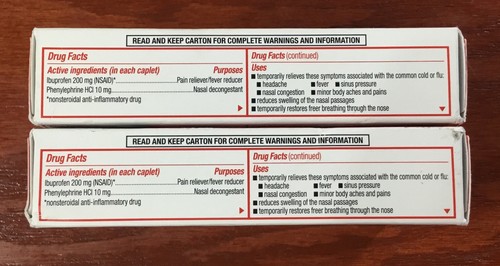 2 Sudafed PE Non-Drowsy Head Congestion+Pain, 20 Tablets Exp: December 2025 - Picture 6 of 6