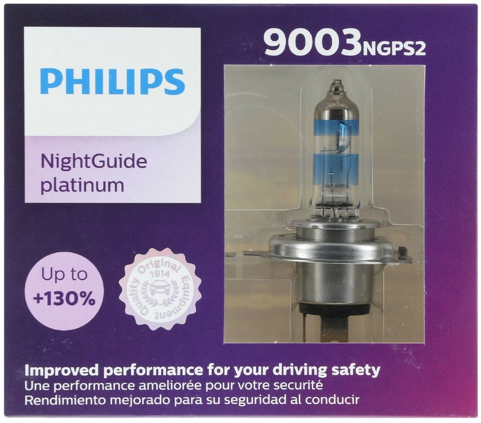 Philips Night Guide Platinum 9003 H4 67/60W Cabezal Luz Alta Luz Baja Repuesto Foto 2 de 4