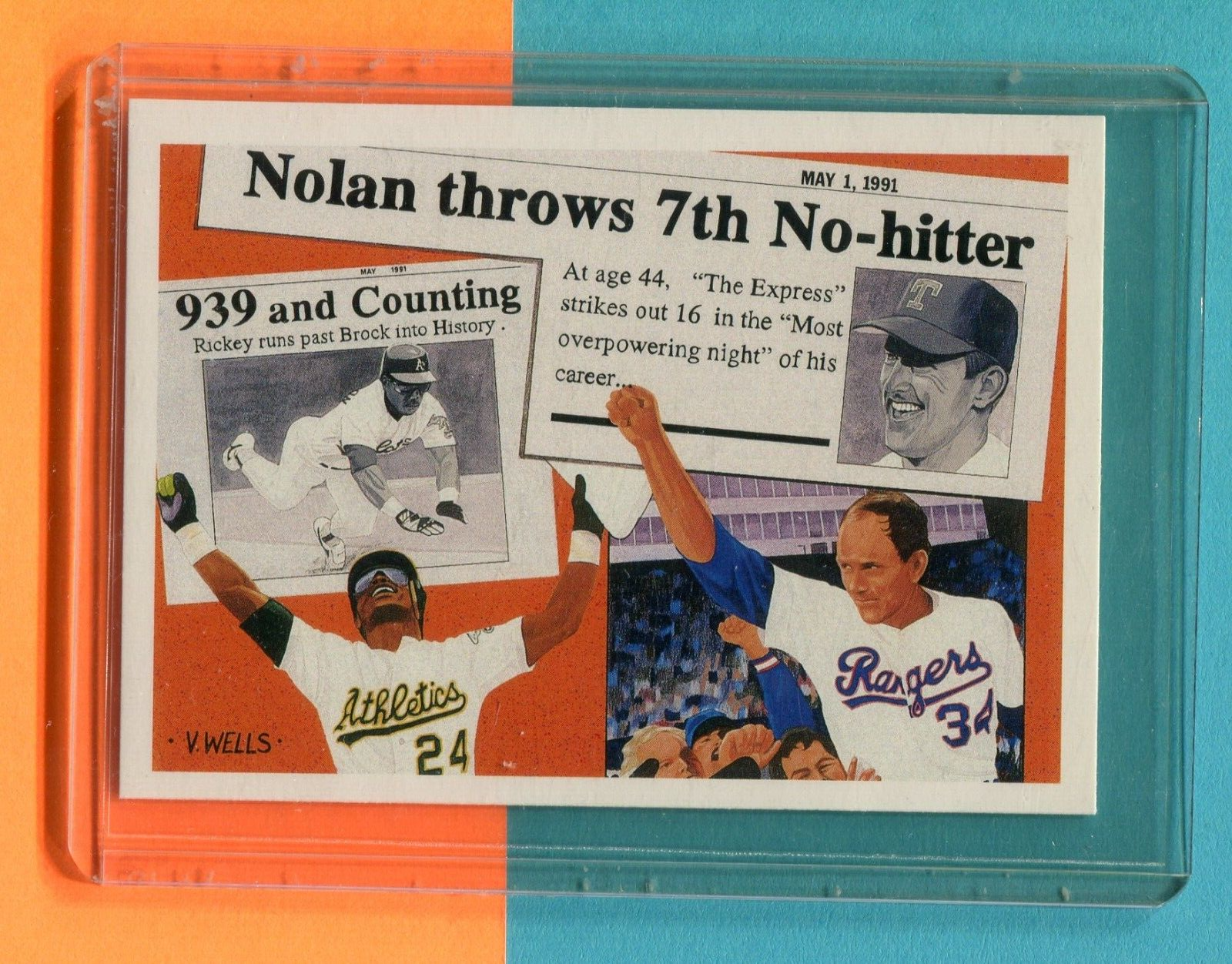 NOLAN RYAN TEXAS RANGERS RICKEY HENDERSON A'S 1991 UPPER DECK BASEBALL CARD SP 2 eBay