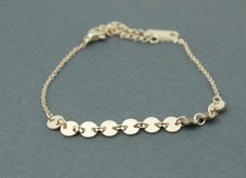 Women Titanium Stainless Steel Delicate little Round Bar Chain Bracelet 6.3-8.3"