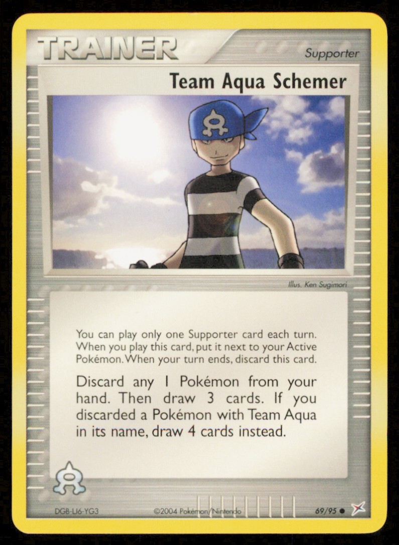 Team Aqua Schemer #69/95 Common 2004 Pokemon EX Team Magma vs Team Aqua LP