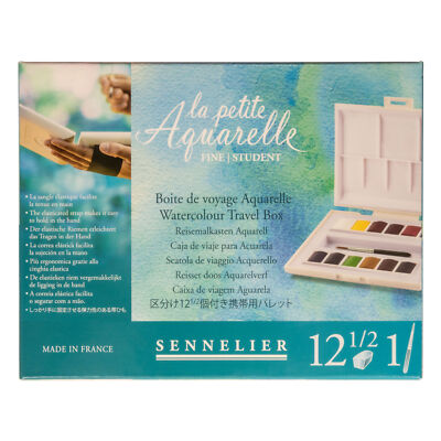 Sennelier La Petite Reise Set - 12 halbe Aquarell Näpfchen + 1 Pinsel N131680.00