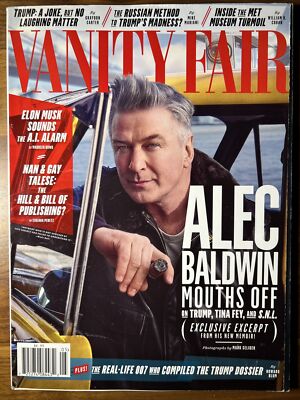 ALEC BALDWIN VANITY FAIR Magazine April 2017 ELON MUSK Artificial Intelligence