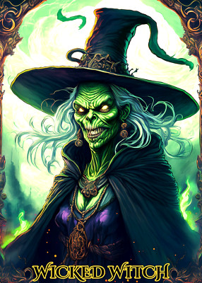 NEW * Wizard of Oz  8.5 x 11'' Custom Art 1/6 * Limited Edition - Wicked Witch