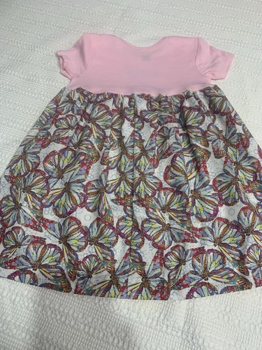Toddler Girl’s Butterfly Pink Embroidered Dress Size 24 Months New Handmade Gift - Picture 16 of 18