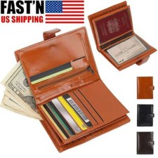 PU Leather Travel Passport Wallet Holder RFID Blocking ID Card Case Cover Wallet