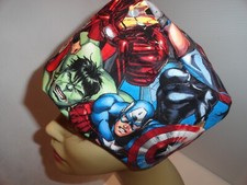 Ladies scrub hat the cartoon characters Vashon style elastic in back
