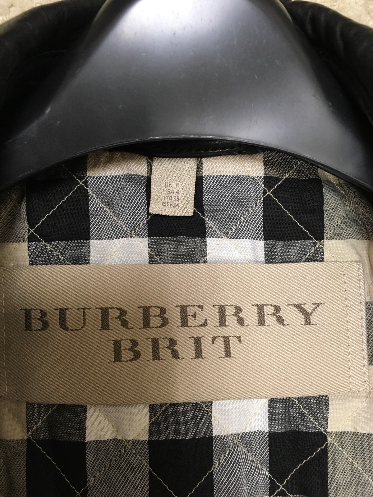 Burberry Brit Chorleywood Women’s Black Leather Peplum Jacket image 9