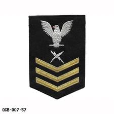 Cryptologic Tech Sleeve Patch, Female US Navy Petty Officer First Class PO1 E-6