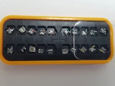 10 Cases (200 pcs) BRACKETS Mini ROTH or MBT 0.18 or 0.22 H 345 Mesh Laser Mark 