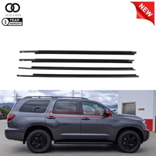 Door Belt Molding Weatherstrip 4 PCS SET For Toyota Sequoia 2008-2019 2020 New