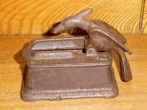 Antique Cast Iron Woodpecker Bird Toothpick / Match Dispenser | eBay