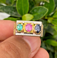 Multi Stones, Emerald Stone, Ruby Stone, Sapphire Stone, Beautiful Ring, Band