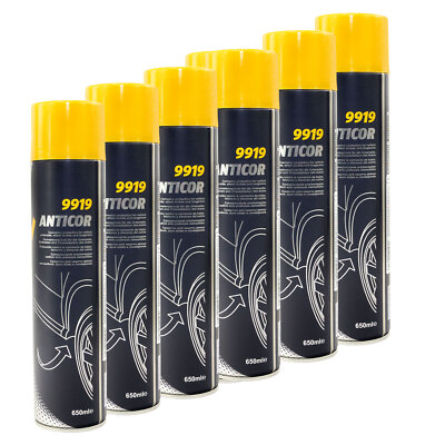 Unterbodenschutz Spray 6 X 650 ml MANNOL 9919 Hohlraum Versiegelung Steinschlag