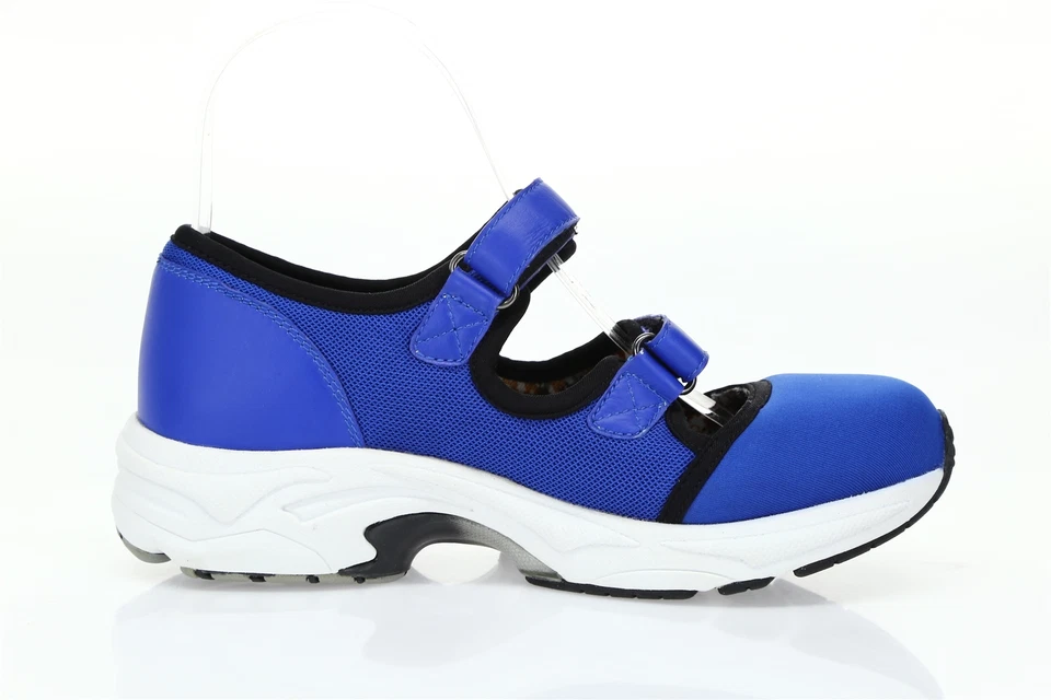 Sapato Drew Solo Feminino Couro Azul Esporte Malha Alça Dupla Mary Jane Tamanho 6 - Imagem 4 de 4