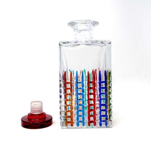 Signed Murano Glass Italian Luxury Pezzato Decanter/Stopper Luigi Bormioli - Picture 12 of 17