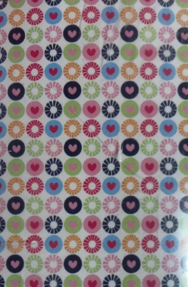 Bananafish Just My Style Circle & Hearts Crib Skirt blue pink new - Photo 3/4