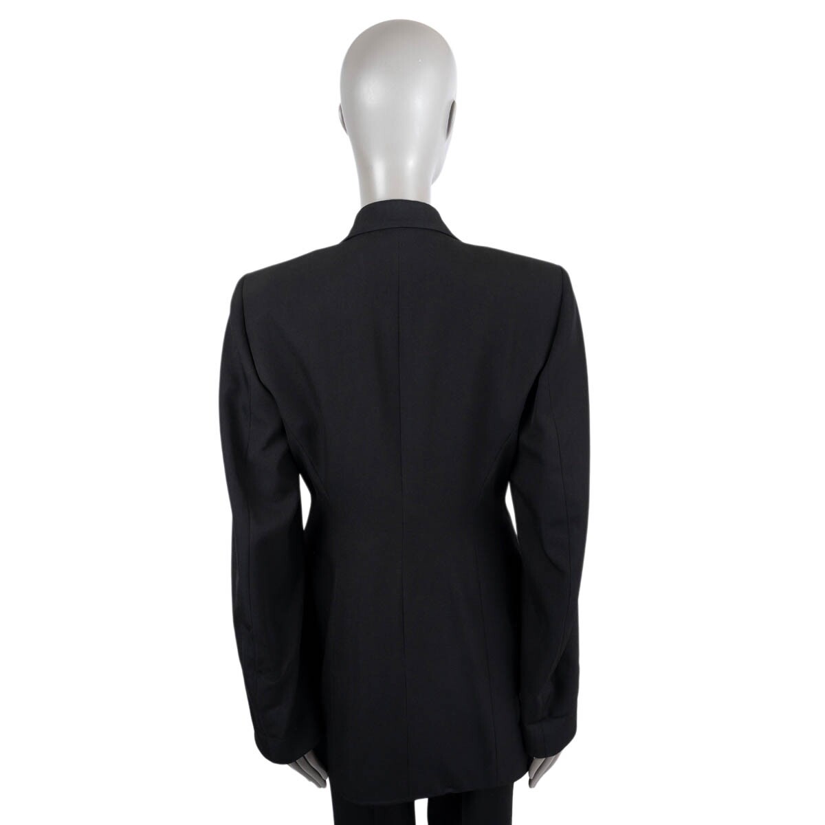 ジャケット Alaia wool gabardine double-breasted jacket 68726 auth ALAIA black wool gaberdine A TAILORED Blazer