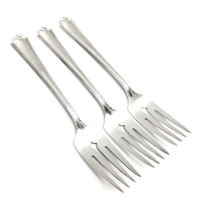 Oneida Ltd BERKELEY Wm A Rogers 1929 Silverplate 3 Salad Forks Flatware
