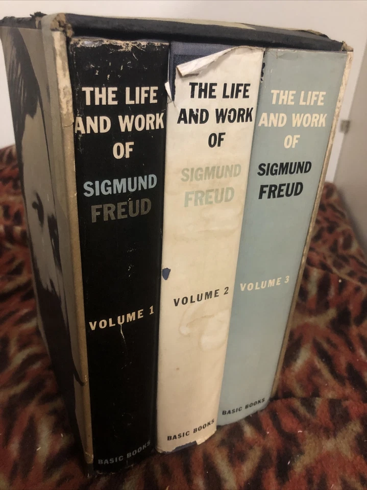 The Life and Work of Sigmund Freud Vol I-3 by Ernest Jones 1953-57, HCDJs 1st ED Foto 4 de 4