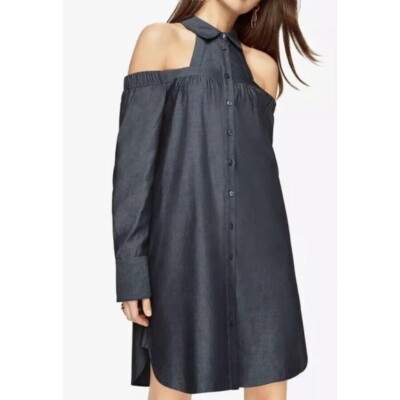 NWT $257 BCBG ROWAN DRESS Grey/Dark Midnight Size XXS
