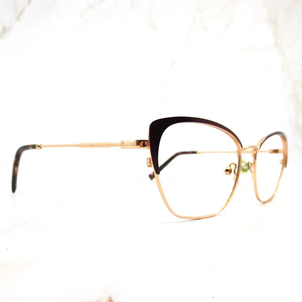 Marco de gafas Oscar De La Renta OSL734-505 para mujer borgoña ojo de gato 54-17-140 Foto 2 de 4