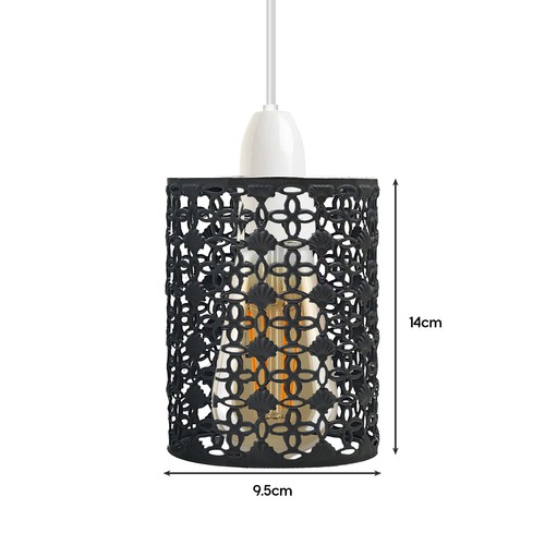 Metal Cylinder Easy Fit Lampshade Ceiling Pendant Light Shade Wire Cage Lighting - Picture 21 of 150