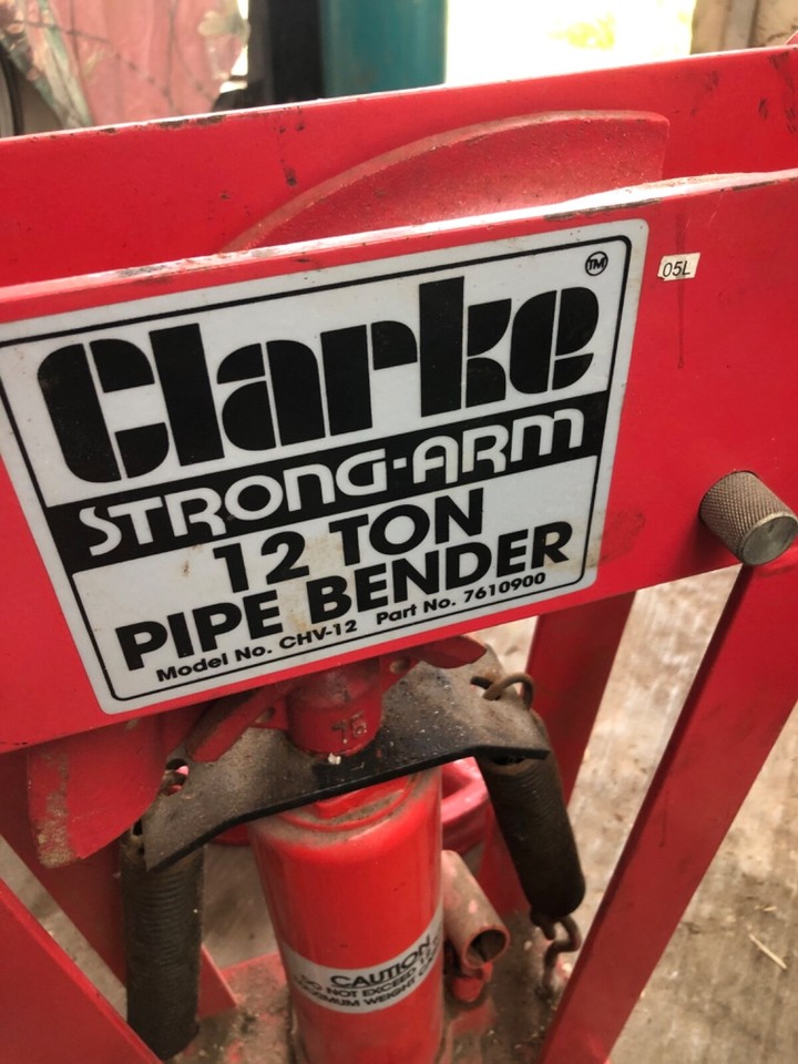 CLARK 12 TON HYDRAULIC PIPE BENDER eBay