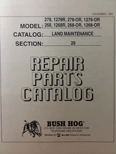 Bush Hog Rotary Cutter Parts Catalog Manual Field 278 1278R 268 1268R 1268 OR