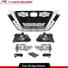 Front Bumper Grill For 2019-2022 Nissan Altima With Fog Light Set Signal Lights